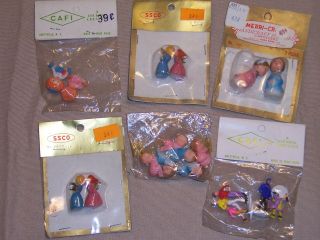 Vintage craft supplies figures Angels/Babies/​Rag Dolls/Caroleer​s 