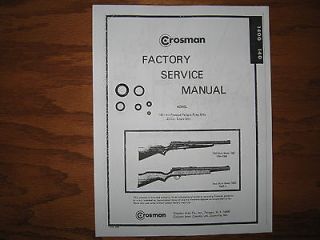 Crosman Crossman 140 147 1400 Reseal Seal Kit & Manual