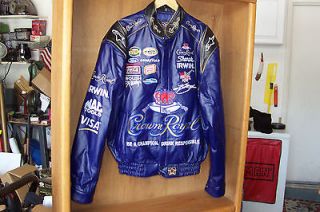 CROWN ROYAL NASCAR NEXTEL RACING QUILTED LEATHER JACKET