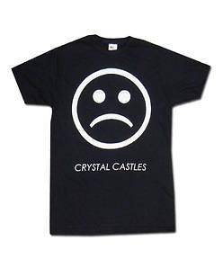 CRYSTAL CASTLES sad face Soft Fit T SHIRT NEW S M L XL authentic