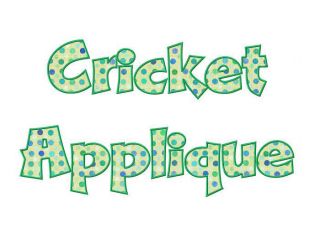 Cricket Applique Machine Embroidery Font Alphabet Designs   3 Sizes