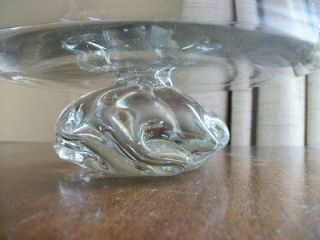 MODERN ART 10 PEDESTAL CLEAR GLASS CAKE STAND PERFECT FOR HOLIDAY 