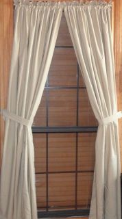 Handmade Country Primitive Tea Dyed Muslin Curtains 82 Custom