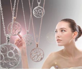 Fashion 18K GP Swarovski crystal necklace pendant options 3 colour U 