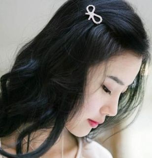 New Arrive Full Crystal Bowknot Style Hair Barrette Clip Hairpin