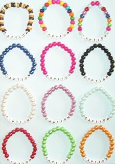   Bracelets VARIOUS POP DANCE MUSIC BANDS (1) in 12 Colours 8mm Beads