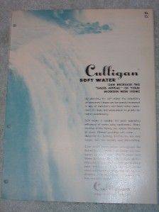 Vtg Culligan Inc Catalog~Soft Water Service~Soften​ers