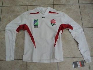 Nike England RFU Long Sleeve 2003 World Cup Rugby Players Issue Shirt 