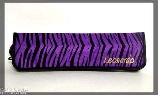 NEW Leonardo Travel Heat Resistant Flat Iron Pouch/Mat   Purple Zebra 