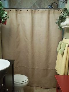 Burlap Shower Curtain   Rustic   Country   French Chic