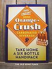 Original Orange Crush Sign Metal Thermometer Antique