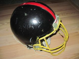 Riddell VSR Y Large Black Football Helmet With Yellow Facemask/Free SH 