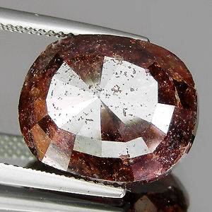 14.94cts Oval Rose Cut Chocolate Brown Natural Diamond