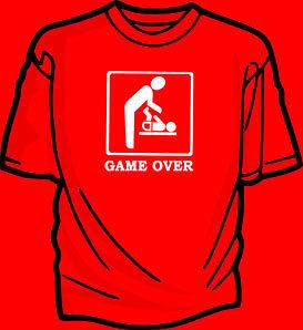 Game Over New Dad Funny Shirt S 2XL