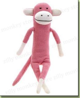 Paul Frank Julius Knitted Pink Sock Monkey Plush Doll Toy