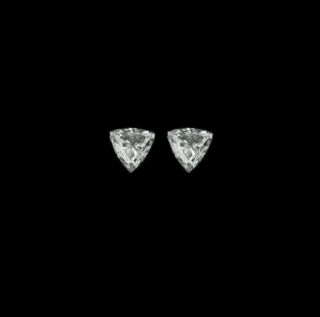 27Ct Trillion Cut Loose Natural Diamond Pair J SI2 3.60 x 3.60 1 