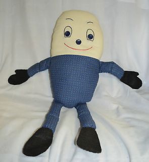    OOAK Hand Sewn Humpty Dumpty Handmade Plush Stuffed Animal Soft Toy