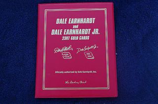 00 DALE EARNHARDT SR AND DALE EARNHARDT JR 23KT GOLD CARDS DANBURY 