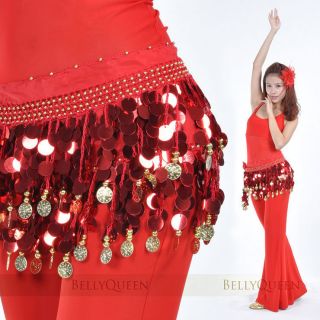 Turkish style Belly Dance Skirt Belt Hip Scarf Wrap Belt Outfit Sequin 