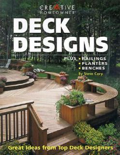 Deck Designs + railings, planters, benches. NEW PB
