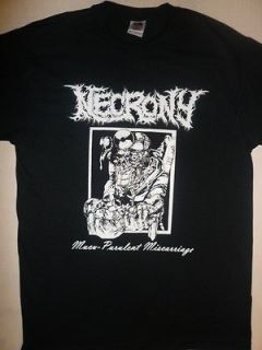 NECRONY T shirt LARGE death metal CARCASS Xysma Carbonized demo Grave 