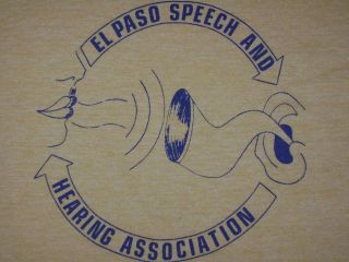 vintage ringer M shirt deaf mute El Paso Speech Hearing Association 