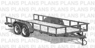 TRAILER PLANS  8X16 Low Deck Tandem Utility Trailer Plans,Instruct 