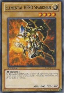   Yugioh RYMP EN003 Elemental HERO Sparkman (Alternate Art) Common Card