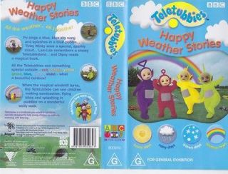 TETETUBBIES HAPPY WEATHER STORIES VHS VIDEO PAL~ A RARE FIND