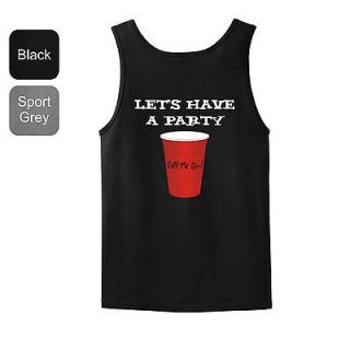 Red Solo Cup Tank Top Lets Have a Party Ill Fill You Up Beer Pong 