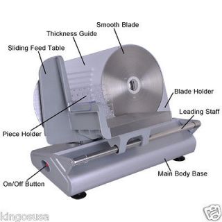 Electric Deli Cheese/Meat Food Slicer with Stainless Steel Blade
