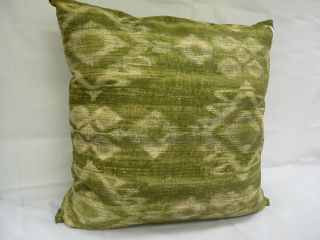 Dransfield & Ross 24 by 24 inch Ikat Pillow Green