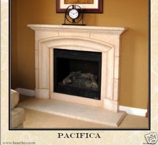 Pacifica Fireplace Mantel (mantle) Surround GYPSUM precast mantels