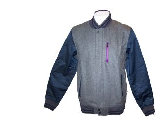 Mens Nike Destroyer Tech Letterman Jacket Choose Your Size New Grey 