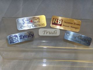 Personalised Name ID Badges, Full Colour, Add Own Logo
