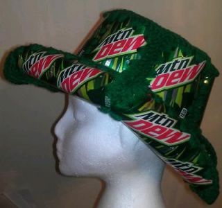   Green Mountain Dew Cowboy Style Pop Soda Cola Can Hat Party Hat
