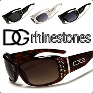 Rare DG Eyewear Designer Rhinestone Womens Fashion Sunglasses Brown 