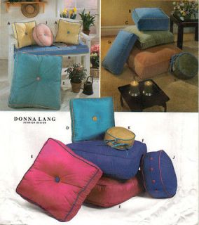 Donna Lang BENCH ROUND RECTANGULAR SQUARE BOX PILLOWS CUSHIONS Sew 