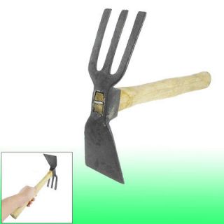 13 Dual Usage Wooden Handle Garden Rake Hoe Tool for Gardening