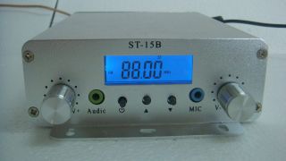 15W ST 15B FM stereo PLL broadcast transmitter Wholesale DHL free 