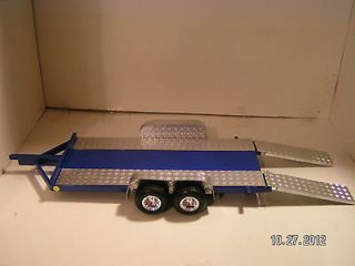 24 Blue Custom Modified Dirt Late Model Race Car Hauler Equipment 
