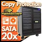   20X SATA Copy Protected Lightscribe CD DVD Duplicator Print+500GB+USB