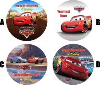 DISNEY CARS/LIGHTNING MCQUEEN CAKE TOPPER DECORATION PERSONALISED 