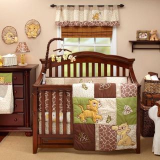   King Go Wild 5 Piece Baby Crib Bedding Set with Bumper by Disney Baby