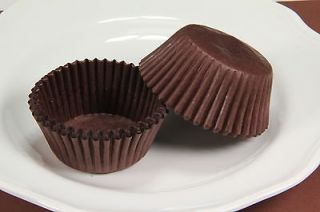 500x, 2 Paper Cupcake Muffin Baking Liners, Brown, Standard Size