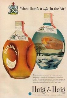 1952 HAIG & HAIG SCOTCH Whisky~Whiskey BOTTLE print Ad
