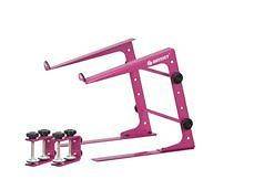   LSTAND PIN Pink Adjustable DJ Laptop Stand +Case/Table Clamps L Stand
