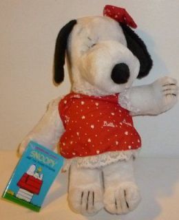   Plush Snoopys Sis BELLE stuffed doll red dress 10 Applause w/tags