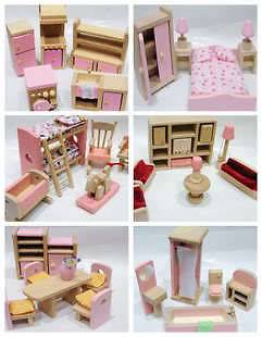 wooden dollhouse furniture in Dolls & Bears