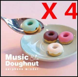 Pcs  iPod iPhone   Doughnut   Earphone Cable Winder Music Donut